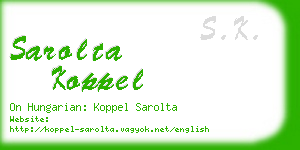 sarolta koppel business card